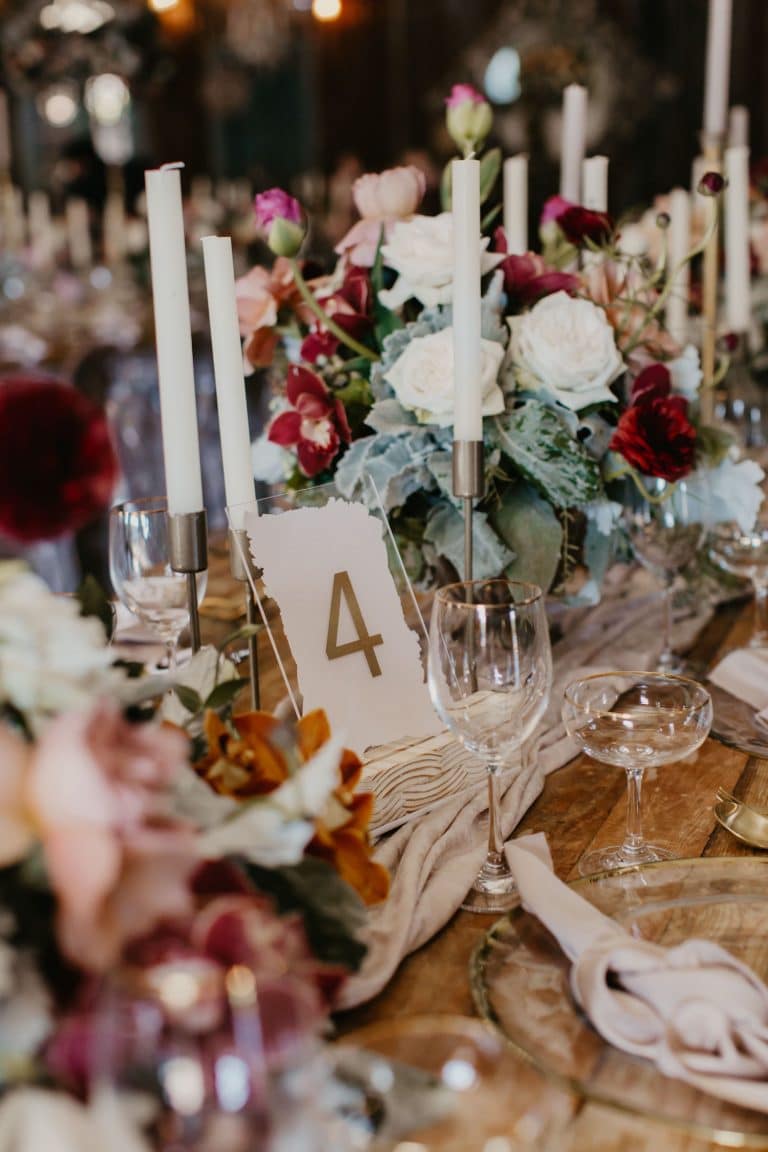 table-number-and-floral-centerpieces