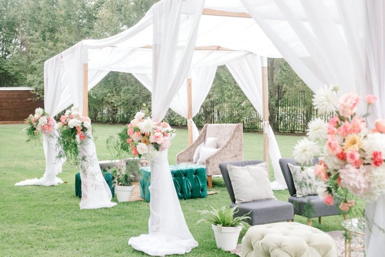 wedding cocktail hour lounge areas