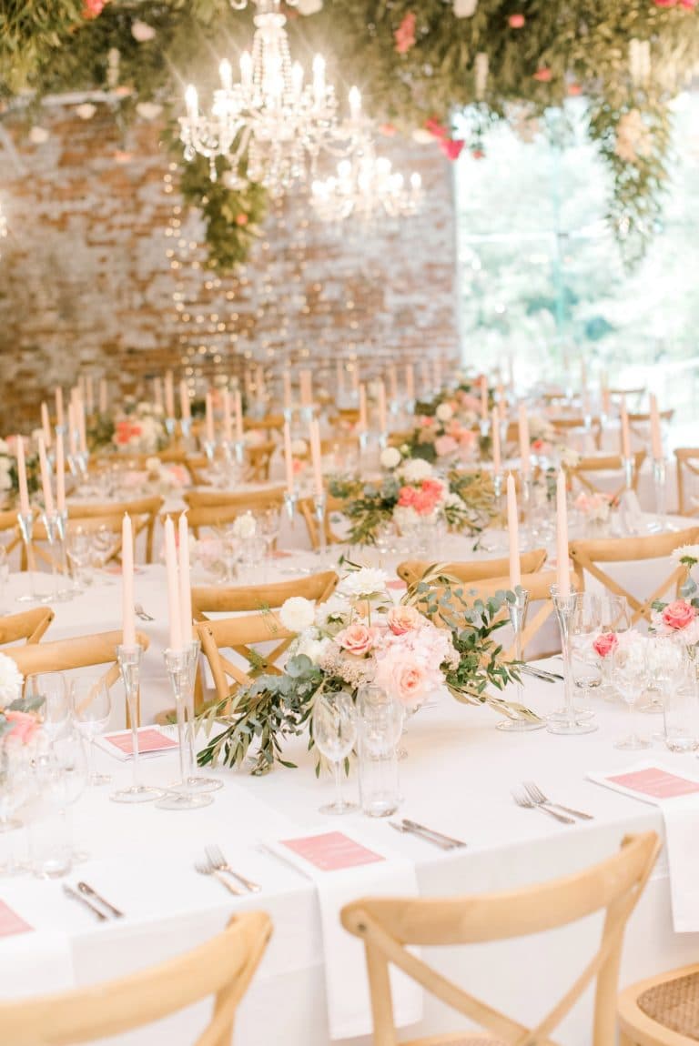 western cape destination wedding pink and white table decor