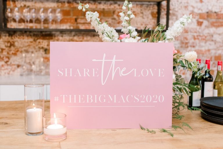wedding hashtag sign
