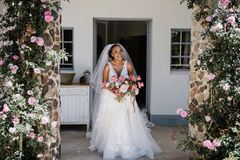 the groves wedding floral arch