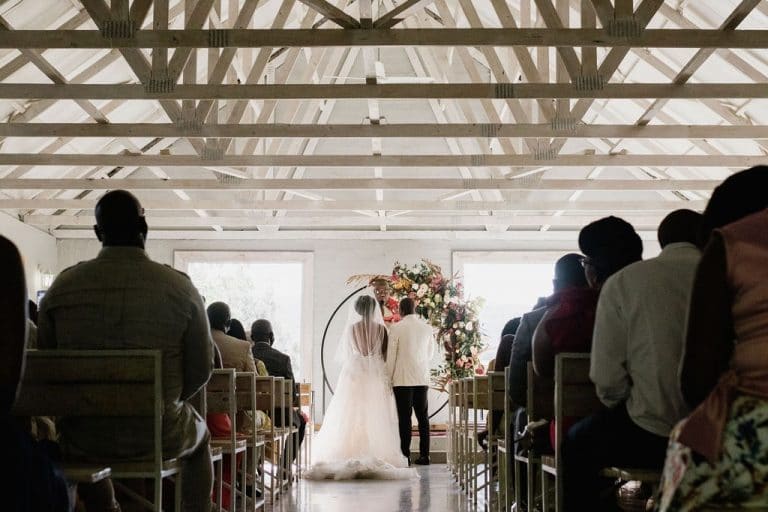 the groves wedding ceremony stone and wood chapel