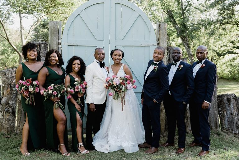 the groves wedding party portrait