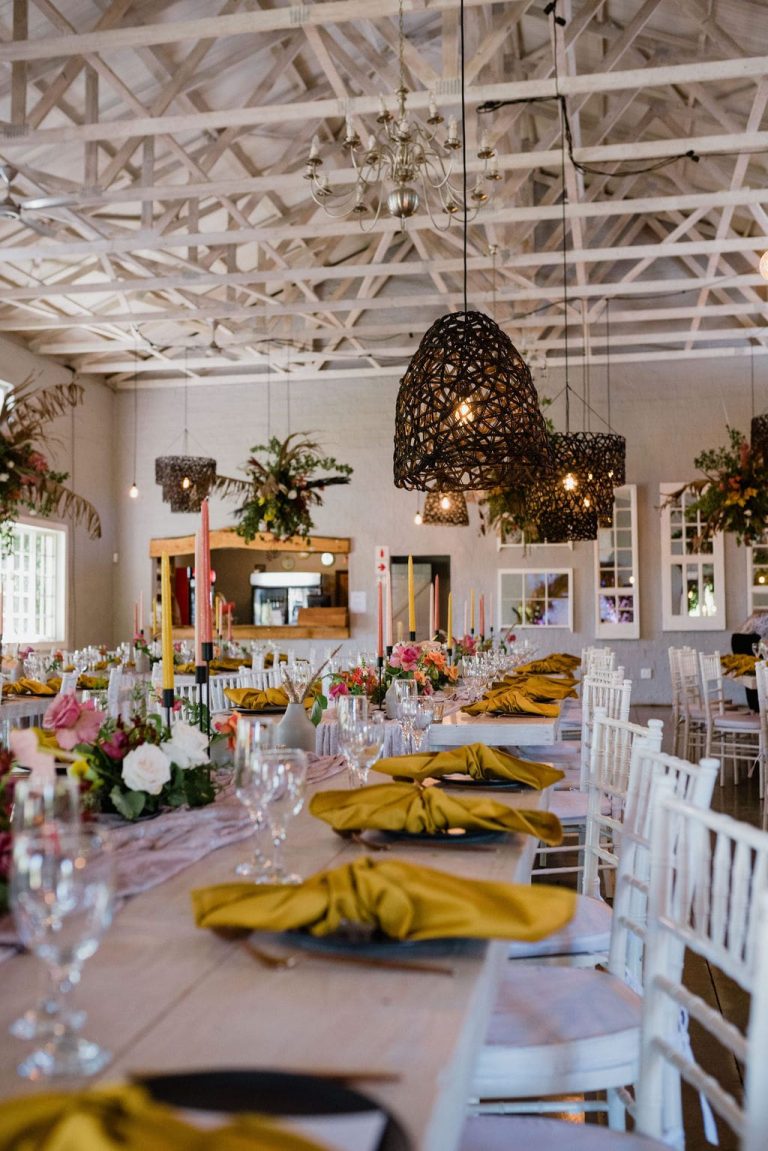 colourful table décor