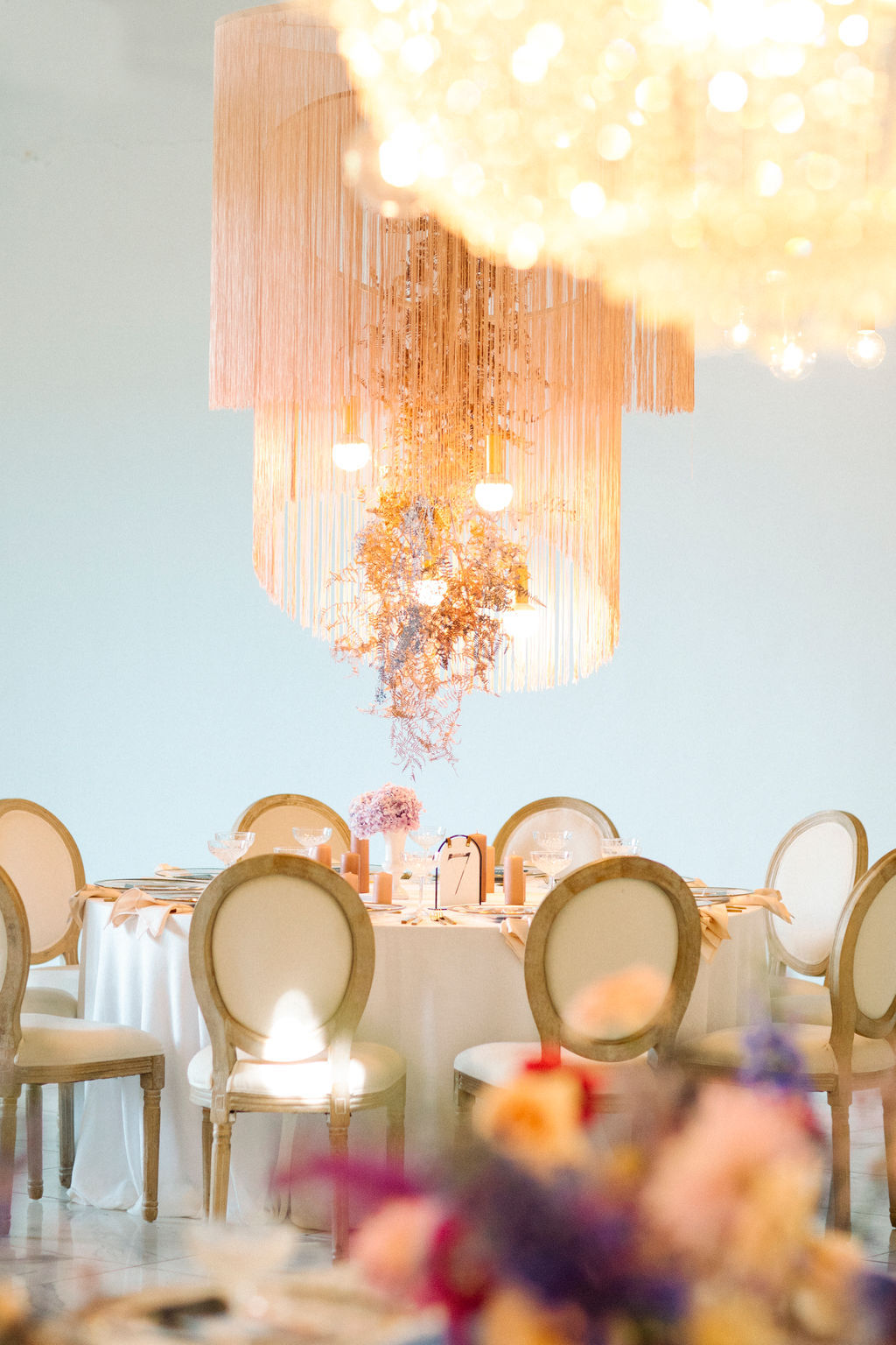 statement chandelier Franschhoek destination wedding
